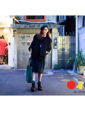「SiLiBAG（シリバッグ）のアイテム」を使った、楊以珩 Zoey Yangさん（レディース・163cm）の春コーディネート
