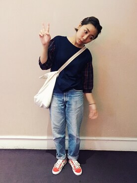 「old skool」｜「アイテム（パンツ）」を使った、楊以珩 Zoey Yangさん（レディース・163cm）の夏コーディネート