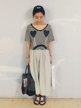 「POLO RALPH LAUREN（ポロ ラルフ ローレン）のアイテム（キャップ、ブラック系）」を使った、楊以珩 Zoey Yangさん（レディース・163cm）の夏コーディネート