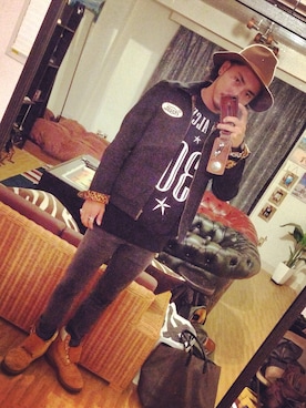 「VANSON（ヴァンソン）のアイテム（ブルゾン）」を使った、SuGuRuさん（メンズ・168cm）の秋コーディネート