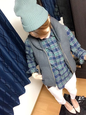 「Simplicite（サンプリシテ）のアイテム（ダウンジャケット/コート）」を使った、asukaさん（レディース・163cm）の冬コーディネート