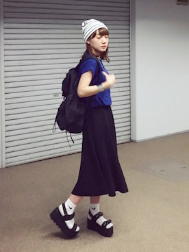 「mystic（ミスティック）のアイテム」を使った、ミッチェルさん（レディース・158cm）の夏コーディネート