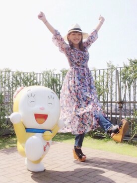 「厚底」｜ミッチェルさん（レディース・158cm）の夏コーディネート