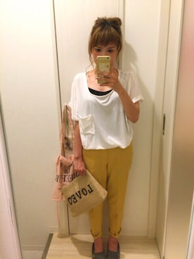 「laule'a sunny side store（ラウレアサニーサイドストア）のアイテム」を使った、mnkさん（レディース・153cm）の夏コーディネート