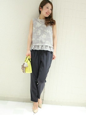 「TIENS ecoute（ティアンエクート）のアイテム」を使った、Aikoさん（レディース・162cm）の春コーディネート