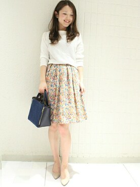 「TIENS ecoute（ティアンエクート）のアイテム」を使った、Aikoさん（レディース・162cm）の春コーディネート