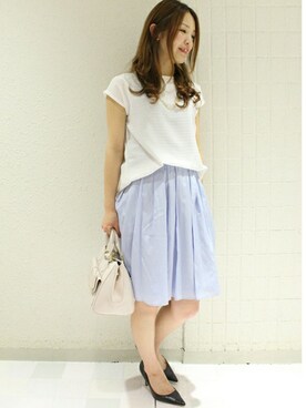 「TIENS ecoute（ティアンエクート）のアイテム（トートバッグ）」を使った、Aikoさん（レディース・162cm）の春コーディネート