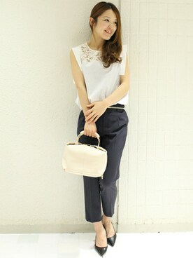 「TIENS ecoute（ティアンエクート）のアイテム」を使った、Aikoさん（レディース・162cm）の春コーディネート