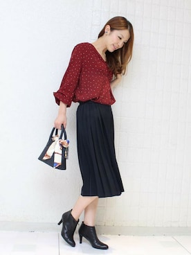 「TIENS ecoute（ティアンエクート）のアイテム」を使った、Aikoさん（レディース・162cm）の秋コーディネート