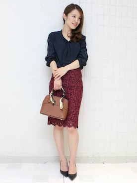 「ボウタイ」｜Aikoさん（レディース・162cm）の秋コーディネート