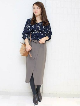 「TIENS ecoute（ティアンエクート）のアイテム」を使った、Aikoさん（レディース・162cm）の秋コーディネート