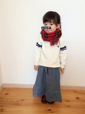 「おさげ」｜「アイテム（その他）」を使った、misaさん（キッズ・100cm）の冬コーディネート