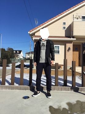 「JOURNAL STANDARD（ジャーナルスタンダード）のアイテム（スタジャン）」を使った、ヨッティーさん（メンズ・170cm）の冬コーディネート