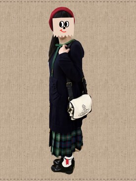 「Ne-net（ネネット）のアイテム（ノーカラージャケット）」を使った、まみりんさん（レディース・163cm）の春コーディネート
