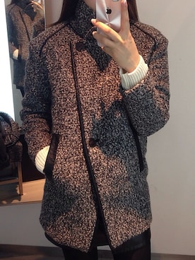 「gray」｜「アイテム（ピーコート）」を使った、JangMiheeさん（レディース・160cm）の冬コーディネート