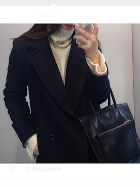 「프라다」｜JangMiheeさん（レディース・160cm）の冬コーディネート