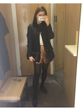 「BALENCIAGA」｜「アイテム（モカシン/デッキシューズ）」を使った、JangMiheeさん（レディース・160cm）の春コーディネート