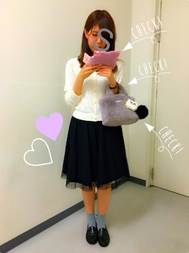 「Samantha Thavasa Petit Choice（サマンサタバサ　プチチョイス）のアイテム（PC・スマホグッズ/家電）」を使った、sakkoさん（レディース・162cm）の秋コーディネート