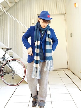 「 ハット」｜「アイテム（その他シューズ）」を使った、KENT BREAD HAT さん（メンズ・156cm）の冬コーディネート