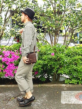 「SONOMITSU（ソノミツ）のアイテム（その他シューズ）」を使った、KENT BREAD HAT さん（メンズ・156cm）の夏コーディネート