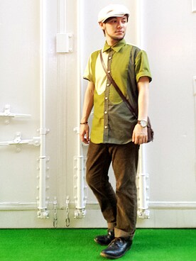 「SONOMITSU（ソノミツ）のアイテム（その他シューズ）」を使った、KENT BREAD HAT さん（メンズ・156cm）の夏コーディネート
