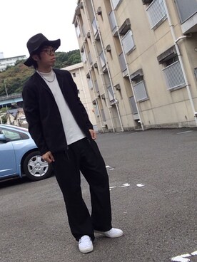 「BACK NUMBER（バックナンバー）のアイテム（ノーカラージャケット）」を使った、matsuokaさん（メンズ・165cm）の秋コーディネート