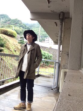 「ScoLar（スカラー）のアイテム（ジャケット/アウター）」を使った、matsuokaさん（メンズ・165cm）の秋コーディネート