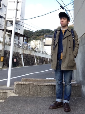「ScoLar（スカラー）のアイテム（ジャケット/アウター）」を使った、matsuokaさん（メンズ・165cm）の冬コーディネート