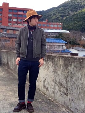 「タディアンドキング」｜「アイテム（ジャケット/アウター）」を使った、matsuokaさん（メンズ・165cm）の冬コーディネート