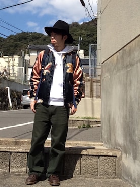 「タディアンドキング」｜「アイテム（ジャケット/アウター）」を使った、matsuokaさん（メンズ・165cm）の春コーディネート