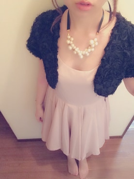 「MERCURYDUO（マーキュリーデュオ）のアイテム（ドレス）」を使った、rinさん（レディース・161cm）の冬コーディネート
