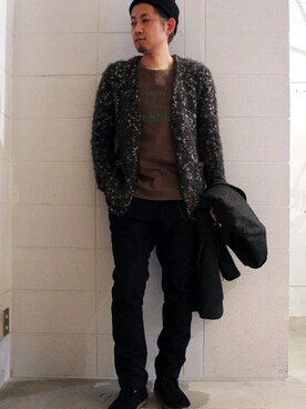 「nonnative（ノンネイティブ）のアイテム（ダウンジャケット/コート）」を使った、Valleyシノハラさん（メンズ・173cm）の冬コーディネート
