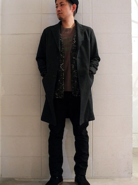 「nonnative（ノンネイティブ）のアイテム（ダウンジャケット/コート）」を使った、Valleyシノハラさん（メンズ・173cm）の冬コーディネート