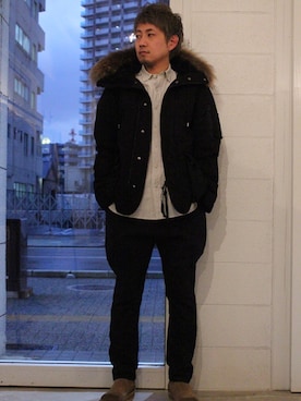 「nonnative（ノンネイティブ）のアイテム（ダウンジャケット/コート）」を使った、Valleyシノハラさん（メンズ・173cm）の冬コーディネート