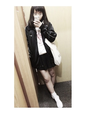 「アイテム（ジャージ）」を使った、na:na:さん（レディース・153cm・10代）の冬コーディネート