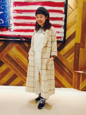 「ロングガウン」｜「アイテム（サロペット/オーバーオール）」を使った、Haruka Otsujiさん（レディース・152cm）の秋コーディネート