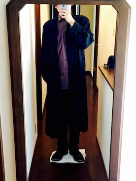 「アイテム（ステンカラーコート）」を使った、りょさん（メンズ・173cm・10代）の冬コーディネート