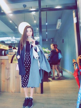 「model」｜朱奈奈chunanaさん（レディース・160cm）の春コーディネート