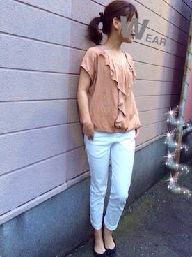 「UNITED ARROWS（ユナイテッドアローズ）のアイテム（ヘアゴム）」を使った、Nhimiiさん（レディース・148cm）の夏コーディネート