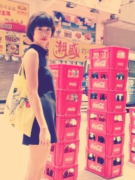 「MONKI（モンキ）のアイテム（つなぎ/オールインワン）」を使った、toilingyuさん（レディース・170cm）の夏コーディネート