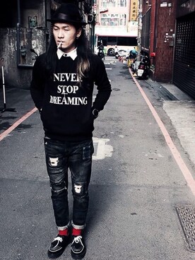 「survival（survival）のアイテム」を使った、zengさん（メンズ・175cm）の冬コーディネート