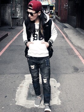 「survival（survival）のアイテム」を使った、zengさん（メンズ・175cm）の冬コーディネート