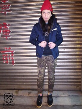 「BRIDGE（ブリッジ）のアイテム」を使った、zengさん（メンズ・175cm）の冬コーディネート