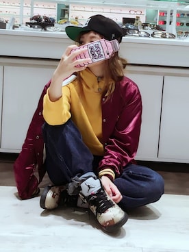 「Jordan」｜「アイテム（スタジャン）」を使った、adaaajoさん（レディース・166cm）の秋コーディネート