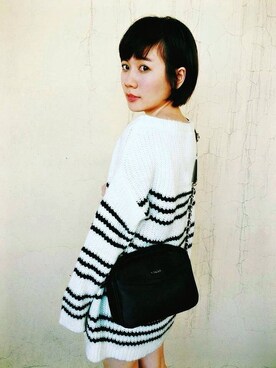 「PAZZO」｜「アイテム（ワンピース/ドレス）」を使った、趙珮さん（レディース・157cm）の冬コーディネート