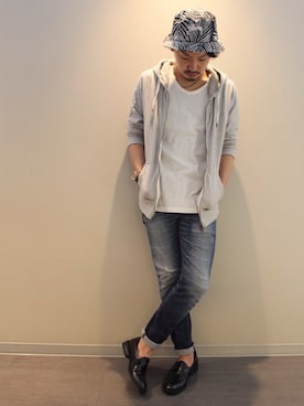 「stussy」｜HIRO@美容師さん（メンズ・170cm）の春コーディネート