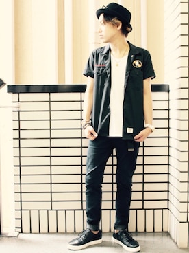 「AZUL（アズール）のアイテム」を使った、HIRO@美容師さん（メンズ・170cm）の夏コーディネート