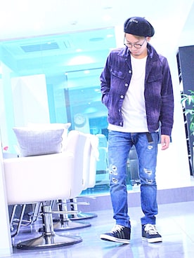 「アイテム（ハンチング/ベレー帽）」を使った、HIRO@美容師さん（メンズ・170cm・30代）の秋コーディネート