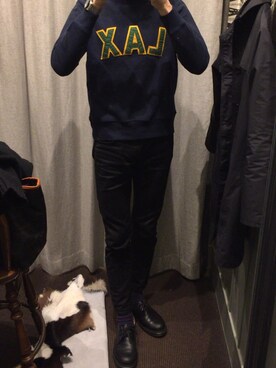 「アイテム（ステンカラーコート）」を使った、ごつおさん（メンズ・182cm・10代）の冬コーディネート