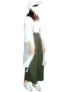 「大学」｜「アイテム（帽子）」を使った、にんじんさん（レディース・158cm）の春コーディネート